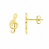 boucles d'oreilles clé de sol en or jaune O2040G