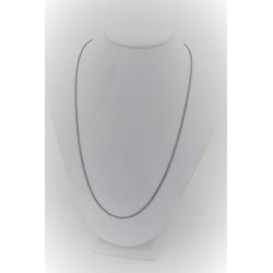 Collana con maglia barbazzale in oro bianco 18 kt