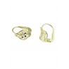 pierced earrings with monachina hook in white and yellow gold O2051BG