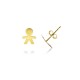 baby earrings in yellow gold O2061G