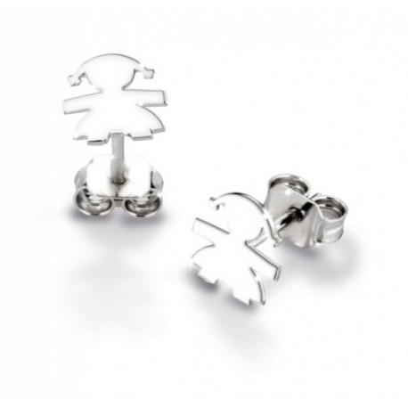 boucles d'oreilles bébé en or blanc O2063B