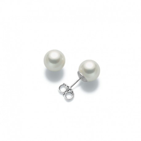 orecchini perla in oro bianco O2071B