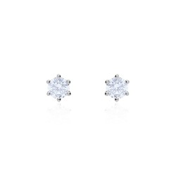 Boucles d'oreilles point lumineux 6 griffes O2091B