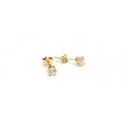 boucles d'oreilles point lumineux en or jaune O2092G