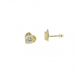 light point heart earrings in yellow gold O2096G