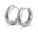 Hoop earrings with pave diamonds ct 0.30 color G 00390