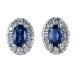 Earrings with Sapphires and Diamonds outline - medium model 00392