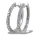 Medium hoop earrings 22.50 mm with diamonds on the front 00399