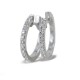 Medium 18 mm hoop earrings with diamonds on the front 00400