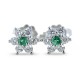 Star earrings in gold and diamonds with emeralds ct. 0.10 00406