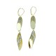 openwork pendant earrings with monachina hook in white and yellow gold O2196BG