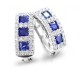Sapphire trilogy earrings with diamonds color F 00414