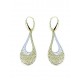 openwork drop earrings in white and yellow gold O2185BG
