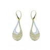 openwork drop earrings in white and yellow gold O2185BG