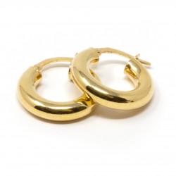 smooth round barrel circles in yellow gold O2231G