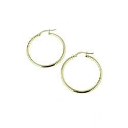 smooth round barrel circles in yellow gold O2233G
