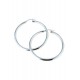 cercles de barillet ronds lisses en or blanc O2238B