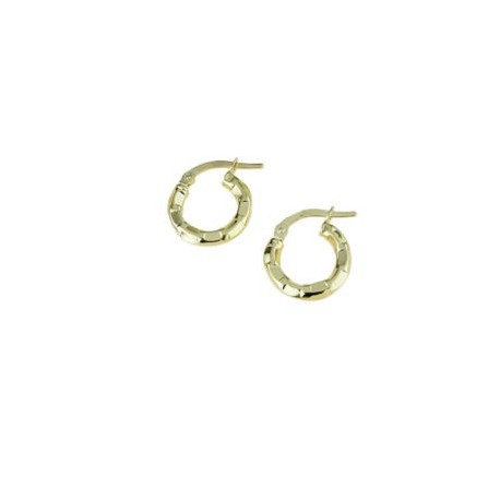 hoops carved in yellow gold O2242G