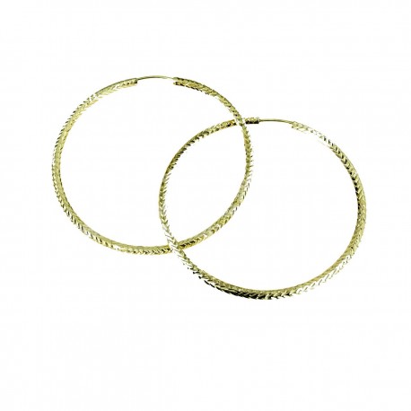 hoops carved in yellow gold O2244G