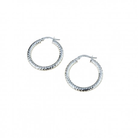 hoops carved in white gold O2249B