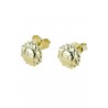 laughing sun earrings in yellow gold for girls O2278G