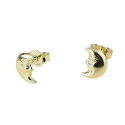half moon earrings in yellow gold for girls O2277G