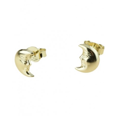 half moon earrings in yellow gold for girls O2277G