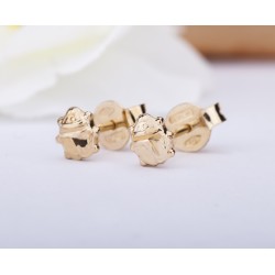 ladybug earrings in yellow gold for girls O2290G