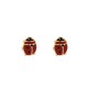 ladybug earrings with yellow gold enamel for girls O2310G