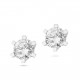 6-claw light point earrings in white gold O2685B