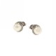 earrings with pearl and zircons in white gold O2970B
