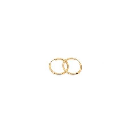 hoops with retractable hook in yellow gold O3255G