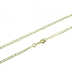 hollow flat chain in yellow gold C1717G