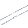 hollow chain with white gold link C1733B