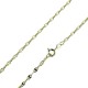 hollow chain with two-tone cross link in yellow and white gold C1744BG