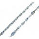 full twisted long white gold chain C1789B