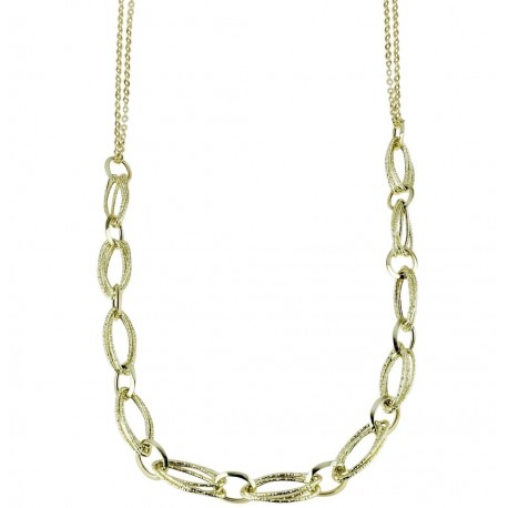 C1813G yellow gold diamond-shaped link chain choker