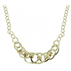 C1819G yellow gold choker with chain with central graduated