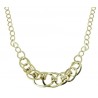C1819G yellow gold choker with chain with central graduated