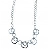 chain choker with central graduated in white gold C1824B
