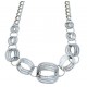 chain choker with central graduated in white gold C1836B