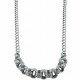 chain choker with central graduated in white gold C1837B