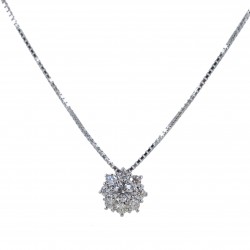 Collier Rosette Diamant Moyen 00427