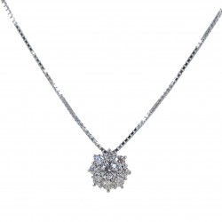 Mittlere Diamant-Rosetten-Halskette 00427