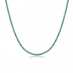 tennis necklace with brilliant cut emeralds