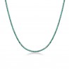 collier tennis avec émeraudes taille brillant