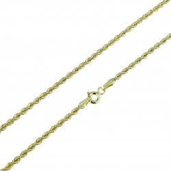 unisex laser rope in yellow gold C1915G