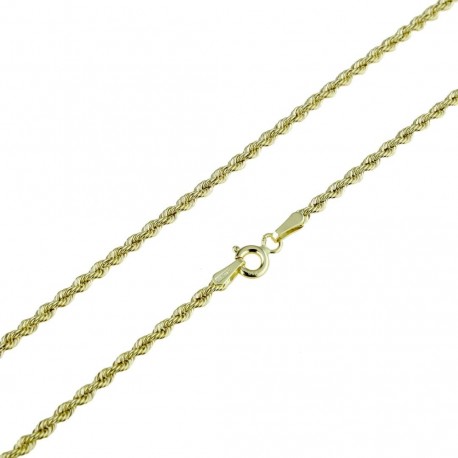 unisex laser rope in yellow gold C1915G