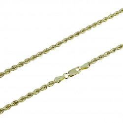 unisex laser rope in yellow gold C1917G
