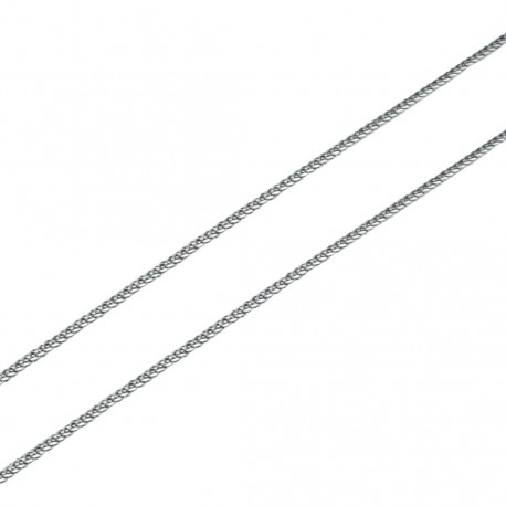 unisex hollow foxtail chain in white gold C1872B